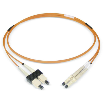 Glasvezel Patchkabel, OM2, DX, SC/pc-LC/pc, LSZH, Oranje, 2m, Oval