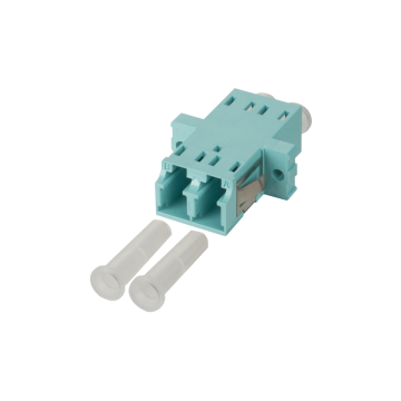 Koppelstuk OM3, LC/PC Duplex, Turkoois, MM, Excl.schroefjes