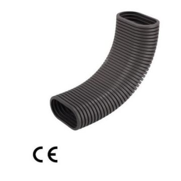 Media-Buis, bocht stuk, binnenradius 90mm, grijs