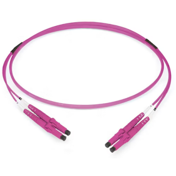 Glasvezel Patchkabel, OM4, DX, LC/pc-LC/pc, LSZH, Lila, 1m, Oval