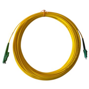 Glasvezel Patchkabel, OS2, SX, E2000/apc8-LC/apc8, LSZH, Geel, 12.5m, G657A