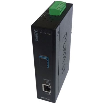 Industriele DIN Rail Switch, 1xRJ45 10G/5G/2.5G/1G/100M en 1xSFP+ 10GBase-X, excl. SFP