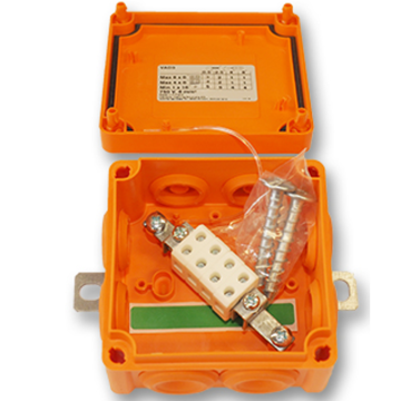 Junction Box VAD ... E30-E90	orange, 100x100x50mm, 4x KR6 + 2x PE 16mm2, VAD 3 4x6 PE