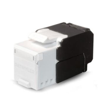 Keystone Cat6A, Unshielded, KU-TC+ 1/8 UTP RJ45, Toolless, Wit