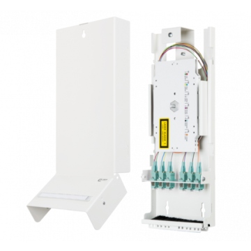 CP Lasbox metaal, OM3, incl. 6xLC-D adapt, pigtails in cass., ANT. houder, excl. ANT