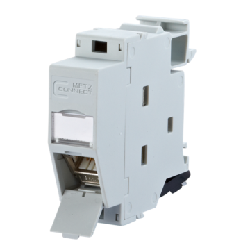 DIN Rail REGplus IP20 adapter incl. C6A RJ45 module, 270°M