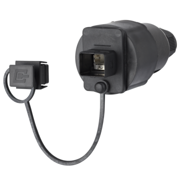 E-DAT, Industriele IP67 V4, cable coupler incl RJ45 Field Jack insert Cat6 class EA, T568B