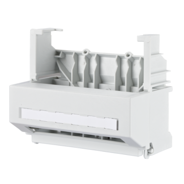 Industriele DIN Rail adapter, 6 poort FO, RAL7035