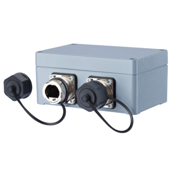 Industriele IP67 V1, opbouwbox 2 poort metaal, grijs, leeg