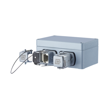 Industriele IP67 V5, opbouwdoos 2 voudig outlet, metaal