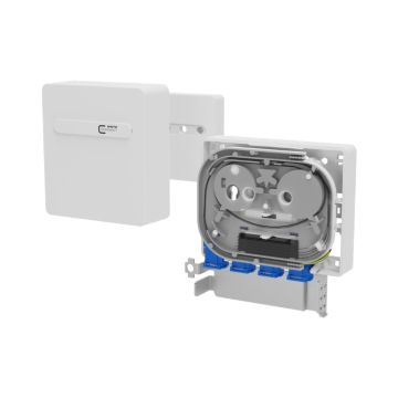 OpDAT ApL Lasbox, compleet, 4 SC/PC adapter met shutter, 4 pigtails G657A1/G652D, OS2