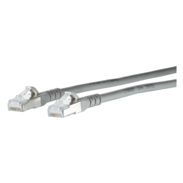 Patchkabel, S/FTP Cat6A, flex, LSOH, grijs, 0.2m