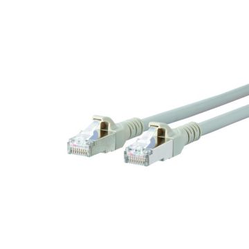 Patchkabel, S/FTP Cat6A, flex, LSOH, grijs, 15m