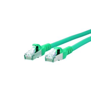 Patchkabel, S/FTP Cat6A, flex, LSOH, groen, 1.5m