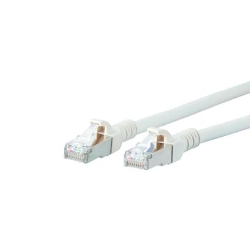 Patchkabel, S/FTP Cat6A, flex, LSOH, wit, 0.2m