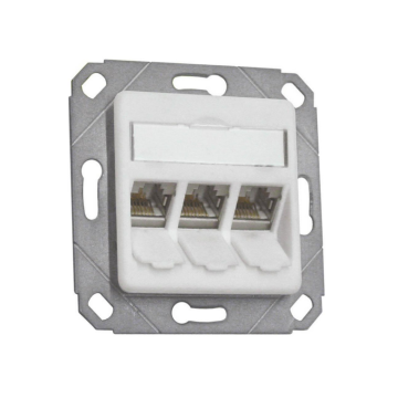 MS/MU, 3v UPK Faceplate 50x50 (leeg), Ral9010