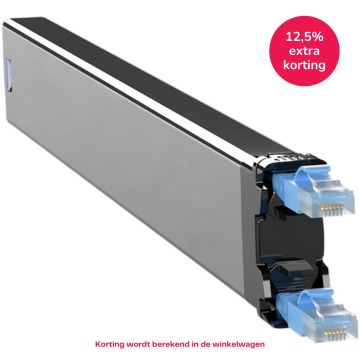 PATCHBOX 365 Cassette, Cat6a/Ea, STP Blauw, 0.8m, 8HE bereik, EOL