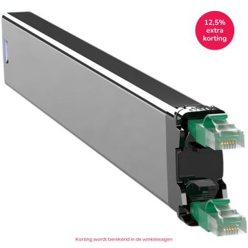 PATCHBOX 365 Cassette, Cat6a/Ea, STP Groen, 0.8m, 8HE bereik, EOL