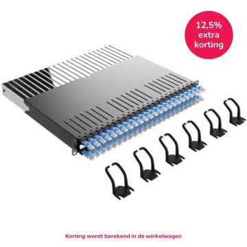 PATCHBOX 365 Frame, incl. 24 cassettes, Cat6a/Ea, UTP Blauw, 0.8m, 8HE bereik, EOL