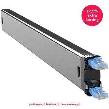 PATCHBOX Plus+ Cassette, Cat6a/Ea, STP Blauw, 1.8m, 30HE bereik, EOL
