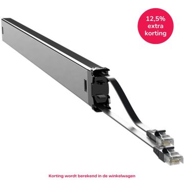 PATCHBOX Plus+ cassette, Cat6a/Ea, STP Zwart, 1.8m+0.7m, LR, 46HE bereik, EOL
