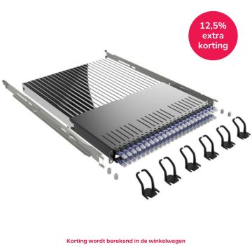 PATCHBOX Plus+ Frame, incl. 24 cassettes, Cat6a/Ea, STP Violet, 1.8m, 30HE bereik, EOL