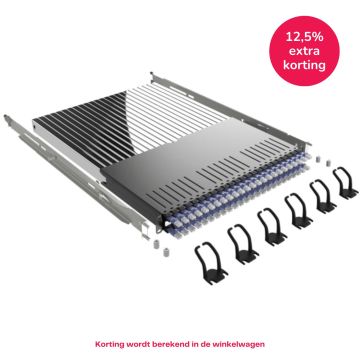 PATCHBOX Plus+ Frame, incl. 24 cassettes, Cat6a/Ea, UTP Violet, 1.8m, 30HE bereik, EOL