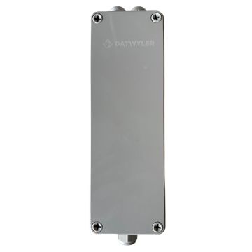 Picollo-box, Mastkast IP65, LEEG, plek voor 3 LCD adapters, incl. Routing, DIN Rail clip