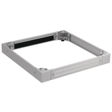 ProLine, Sokkel 600x800, 100 hoog, voor-perforatie, achter-borstel, zij-dicht, RAL7035