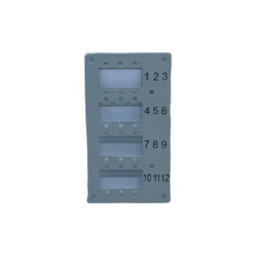 DIN-rail Glasvezel Frontplaat, voor 12x SC of 12x LC-Duplex, tbv artnr. 05061375