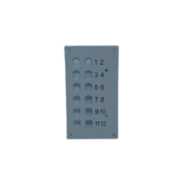 DIN-rail Glasvezel Frontplaat, voor 12x ST Simplex, tbv artnr. 05061375