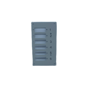 DIN-rail Glasvezel Frontplaat, voor 6x SCD of 6x LC-Quad, tbv artnr. 05061375