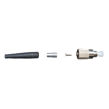 FC/PC connector SM, incl krimpbus en tule 3mm zwart, 10 stuks