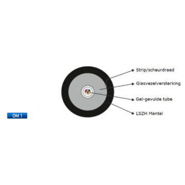 FO kabel, OM1, 12v(1x12)Universeel, U-DQ(ZN)BH, LSOH, zwart