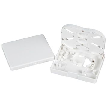 FO wandbox, FTTH (leeg) tbv 2 SC Simplex of 2 LC Duplex adapter, zonder flens