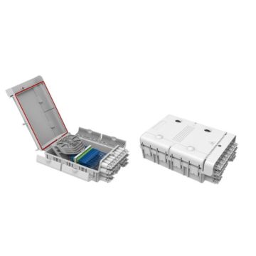 FO wandbox, IP65 tbv 24x LCD, SC Simplex, Lascassette, kunststof leeg, wit