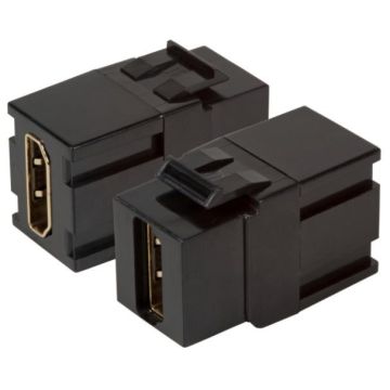 HDMI Snap-In Keystone adapter, zwart, type A- type A, tbv Paneel