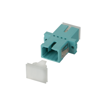 Koppelstuk OM3, SC Simplex, Turkoois, MM, Incl. schroefjes