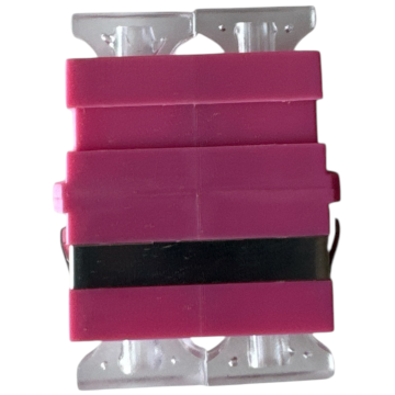 Koppelstuk OM4, SC/PC Duplex, Roze, ZONDER FLENS