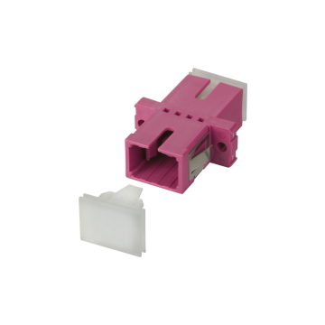 Koppelstuk OM4, SC Simplex, Roze, MM, Incl. schroefjes