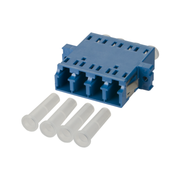 Koppelstuk OS2, LC Quad, Blauw, SM, Incl. schroefjes