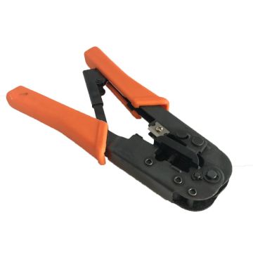 krimptang tbv RJ11 (4), RJ12 (6), RJ45 (8) modulaire pluggen