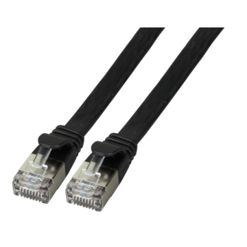 Platte Patchkabel, U/FTP, Cat6A, PVC, zwart, 2m. EOL