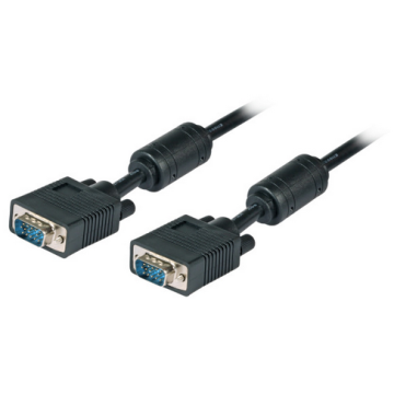 SVGA/HDTV aansluitkabel, 2x HD-DSub 15, M-M, 10m, zwart