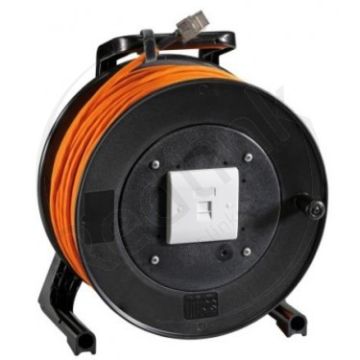 Verlenghaspel, Cat6A S/FTP, 50m, female/female(op haspel)