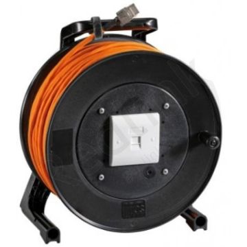 Verlenghaspel, Cat6A S/FTP, 90m, female/female(op haspel)