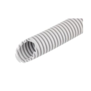 Ribbelslang, LSOH, Flexibele Buis, 25mm, Lichtgrijs