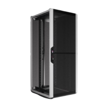 VX-IT Patchkast 42HE, B800xH2000xD1000, Perf.Vr_Gedl.achter, luchtgeleider, RAL7035