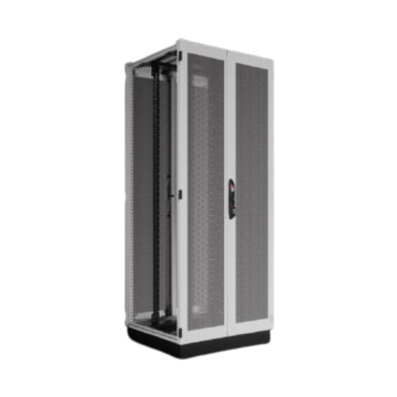 VX-IT Patchkast 42HE, B800xH2000xD800, Perf.Gedl.deuren, vr/ach gesl.sokkel 100mm, RAL7035