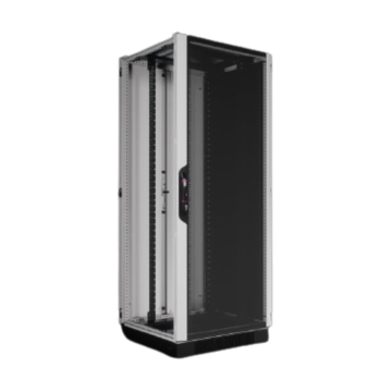 VX-IT Patchkast 47HE, B800xH2200xD800, Zicht.Vr_Stl.Gedld achter, vent.sok.100mm, RAL7035